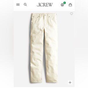 J.Crew Slouchy boyfriend jean in ecru Women’s 26